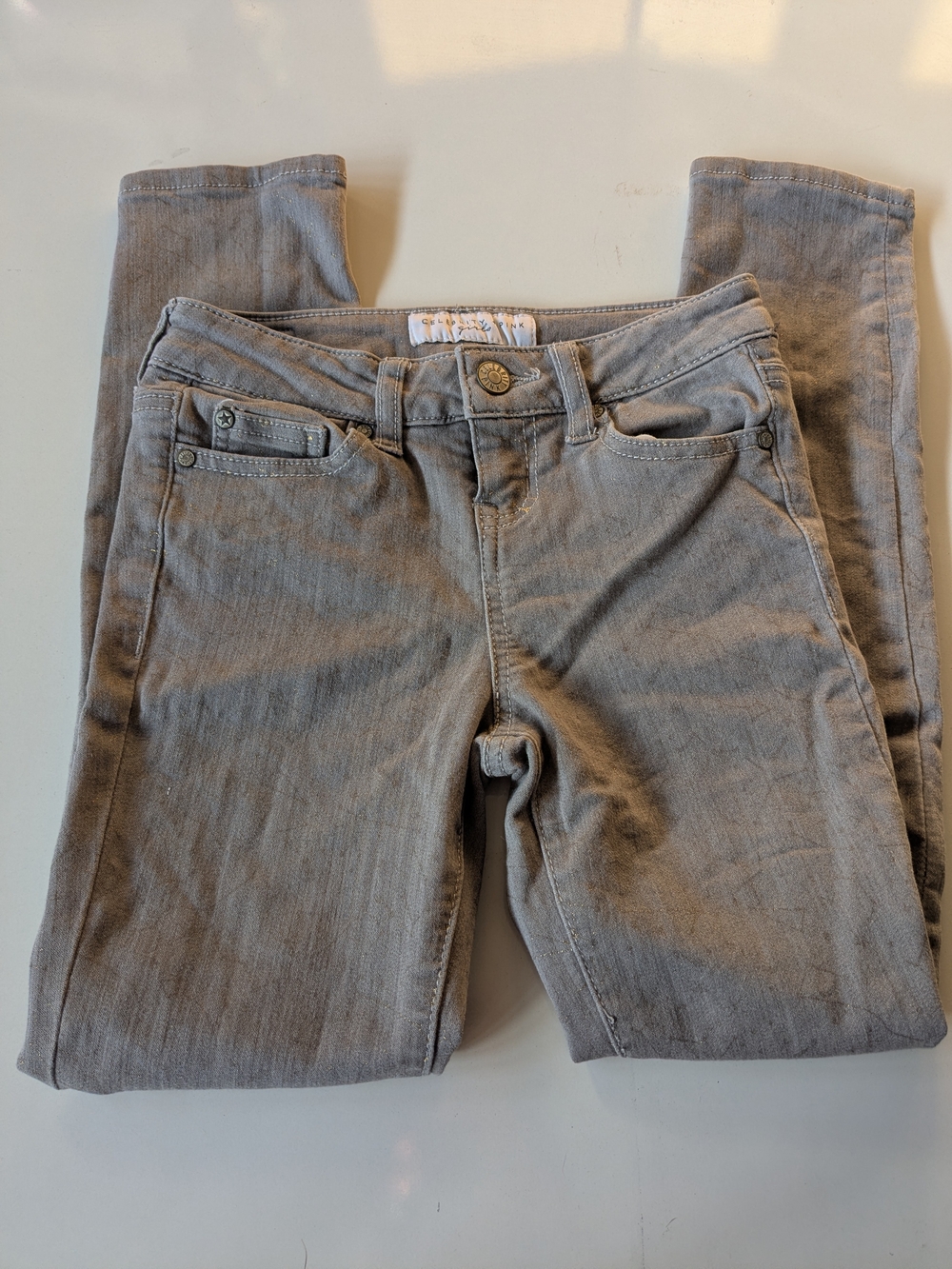Celebrity Pink Girls Gray Skinny Jeans